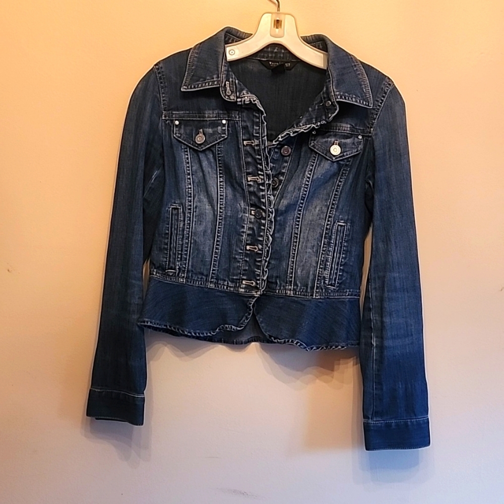 Blue jeans with ruffles size 00